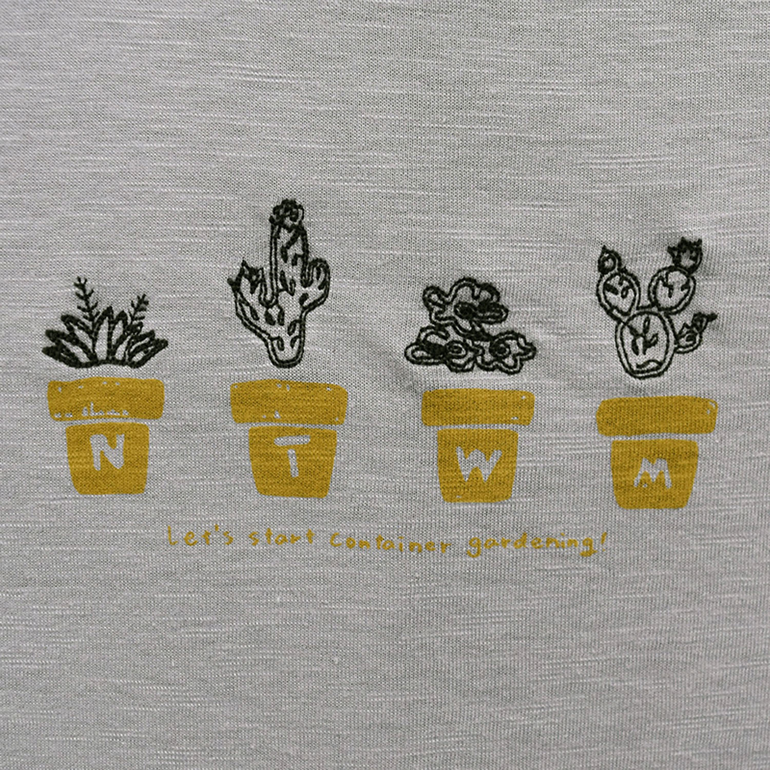 Northern Truck 鉢植えプリント×刺繍Tシャツ - 画像2