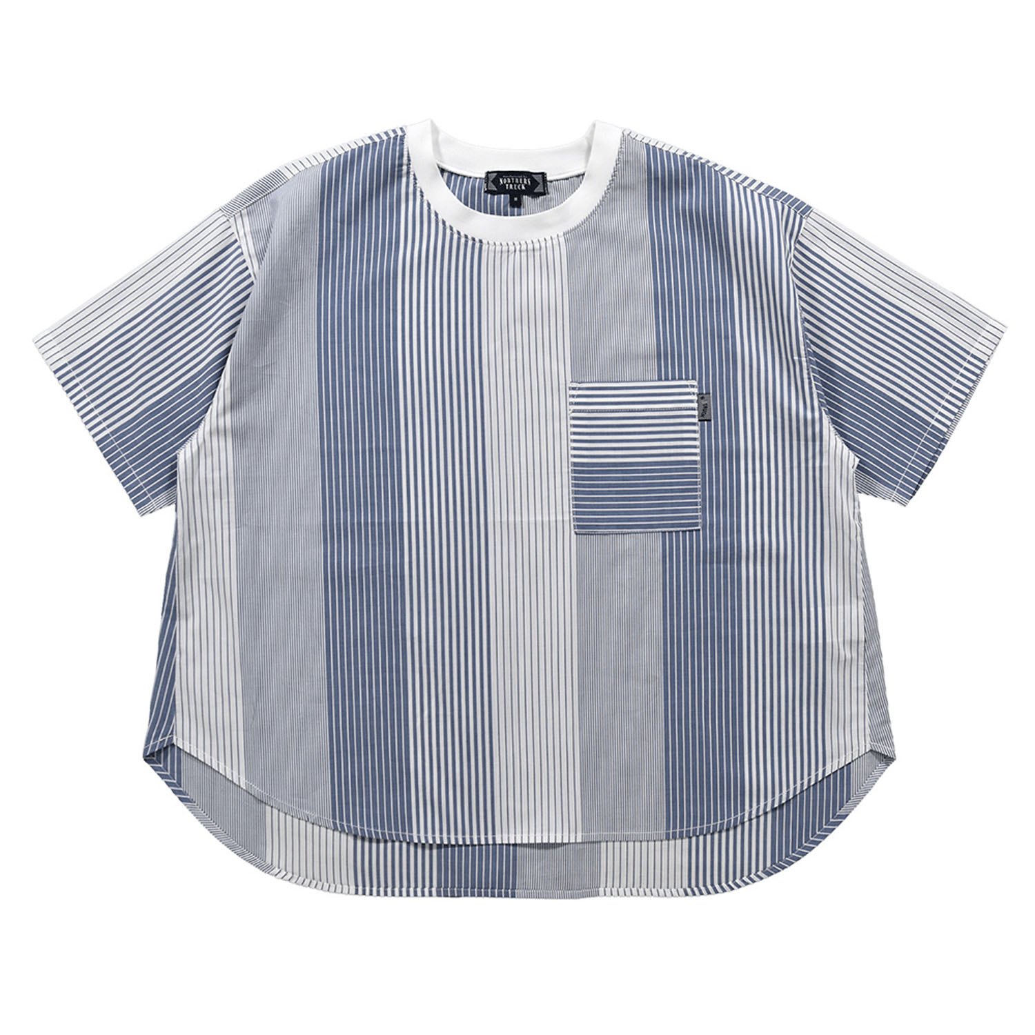 Northern Truck パッチワーク風布帛Tシャツ - 画像3