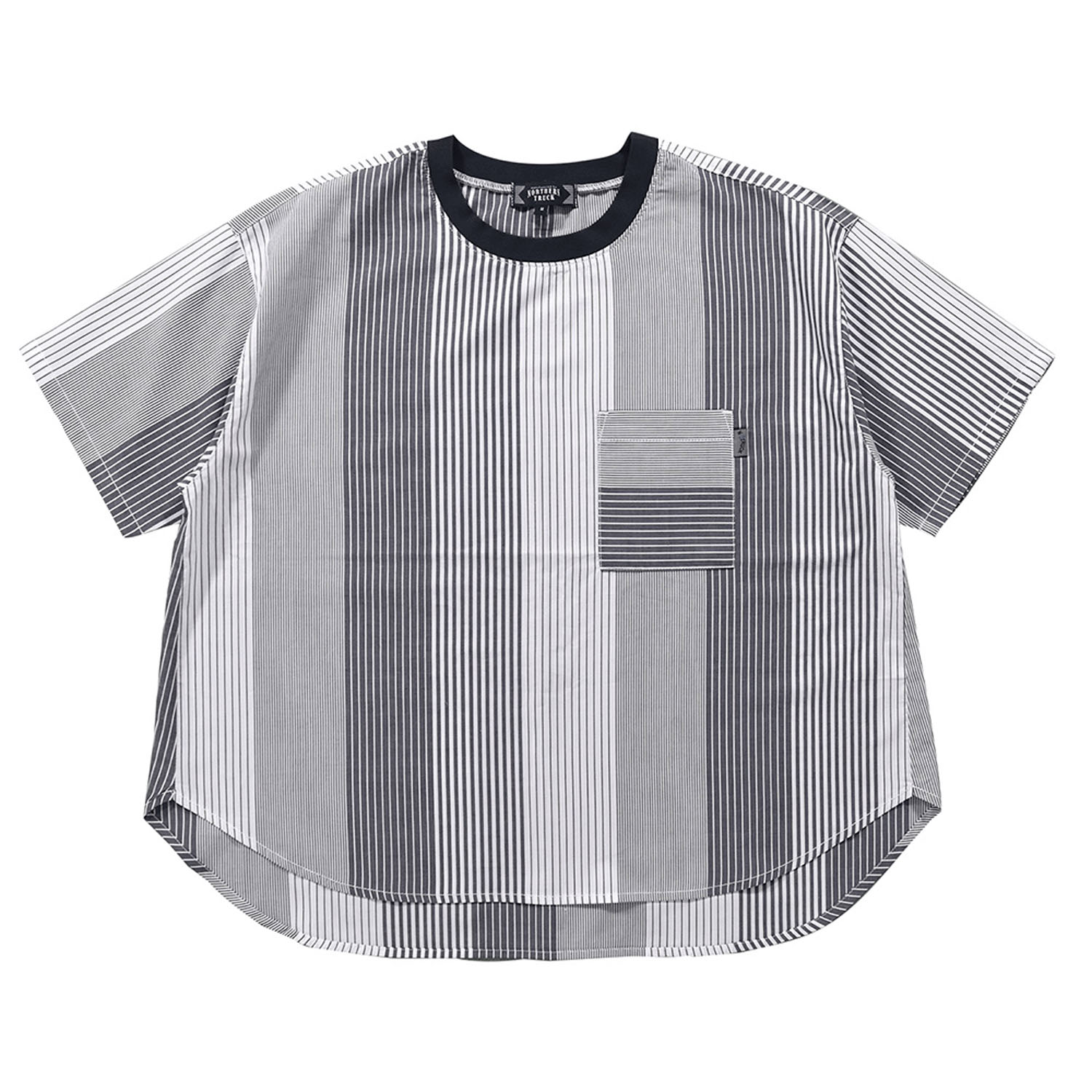 Northern Truck パッチワーク風布帛Tシャツ