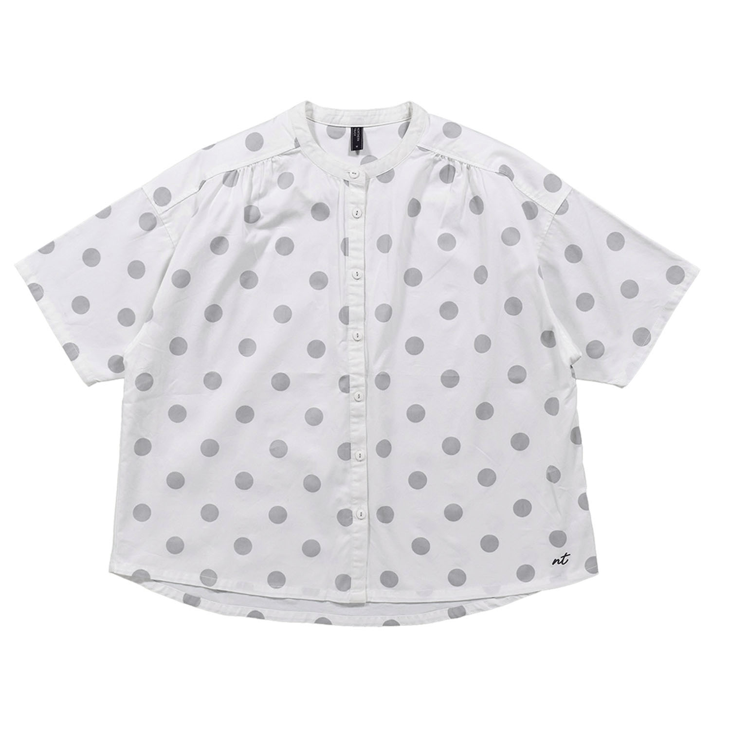 Northern Truck ドットプリントバンドカラーシャツ - 画像2
