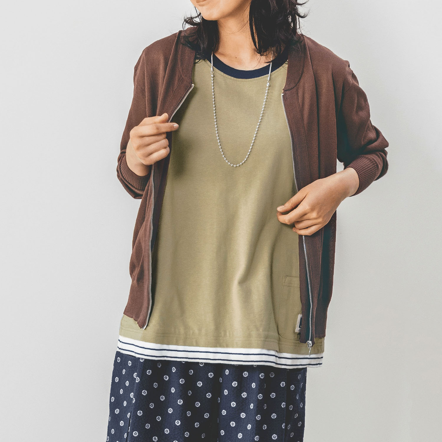 Northern Truck 無地×ボーダーリバーシブルベスト