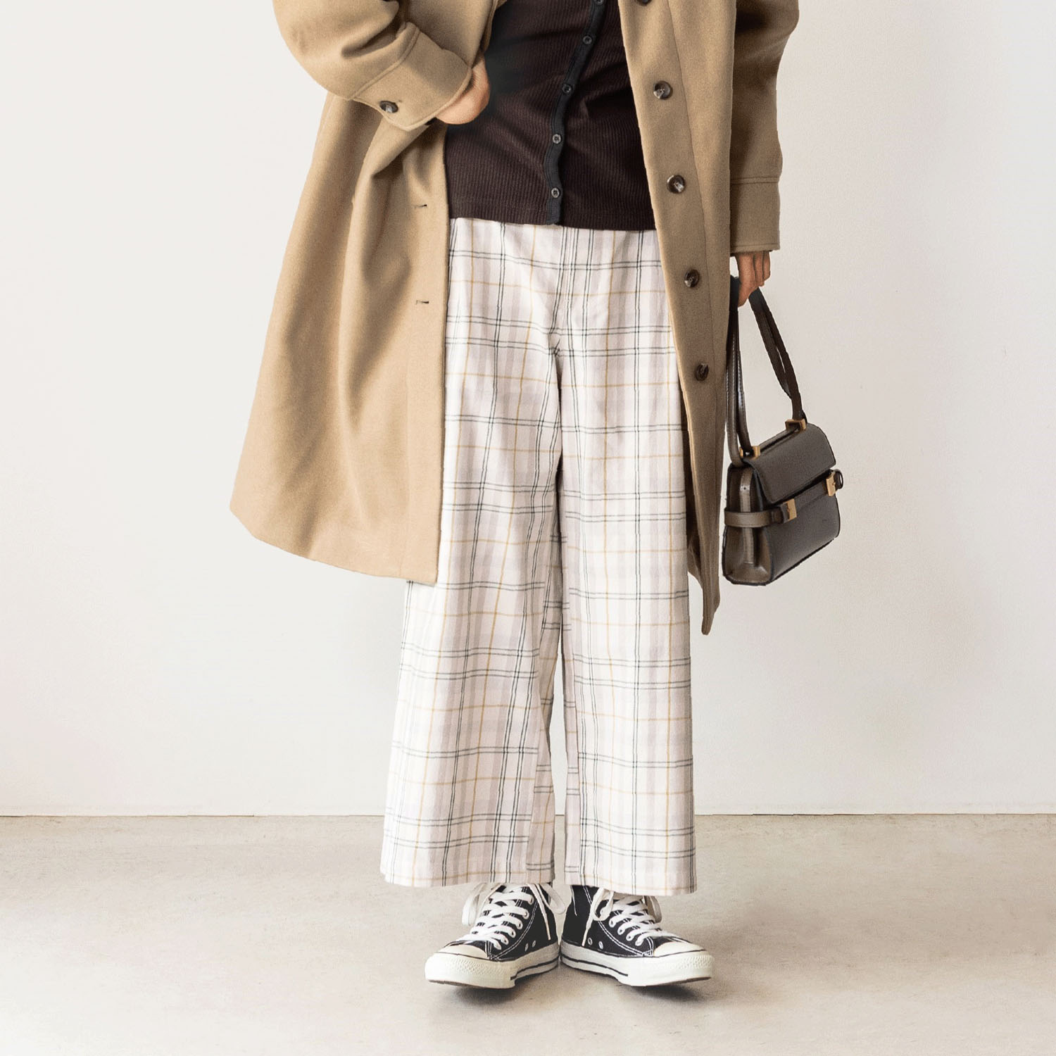 Northern Truck フロントタックリラクシーチェックパンツ - 画像1