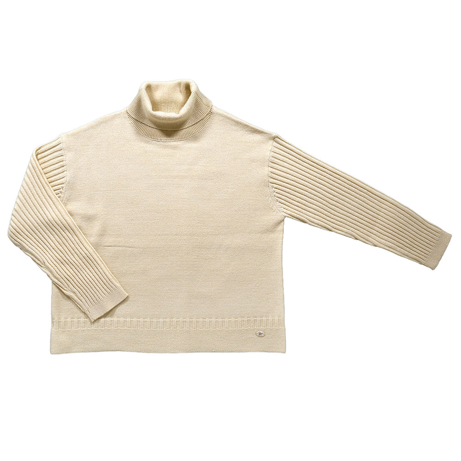 Northern Truck 編地違いスリーブタートルプルオーバー - 画像3