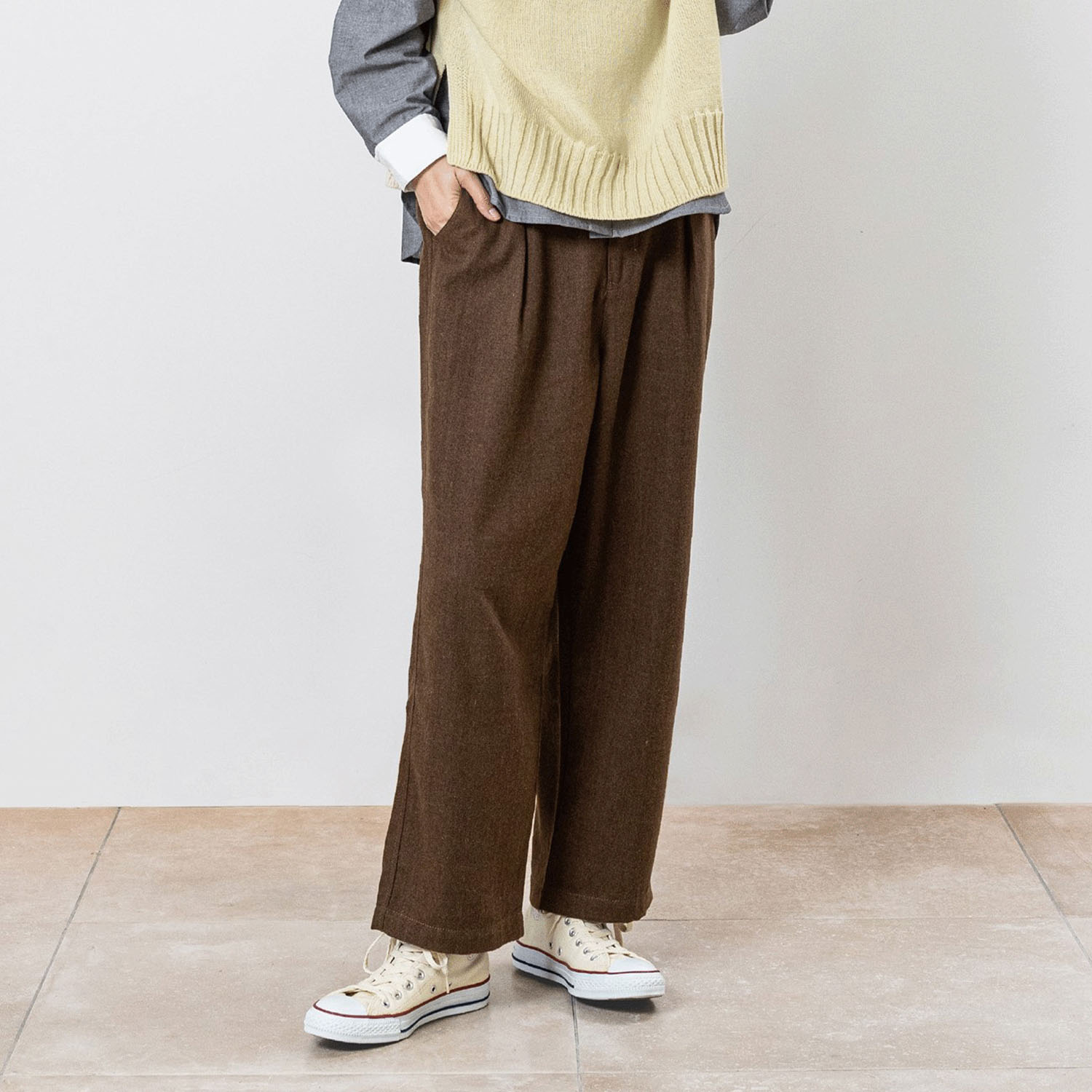 Northern Truck フロントタックストレートパンツ - 画像18