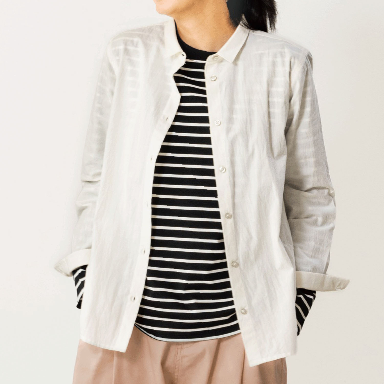 Northern Truck 先染めボーダープルオーバー - 画像4