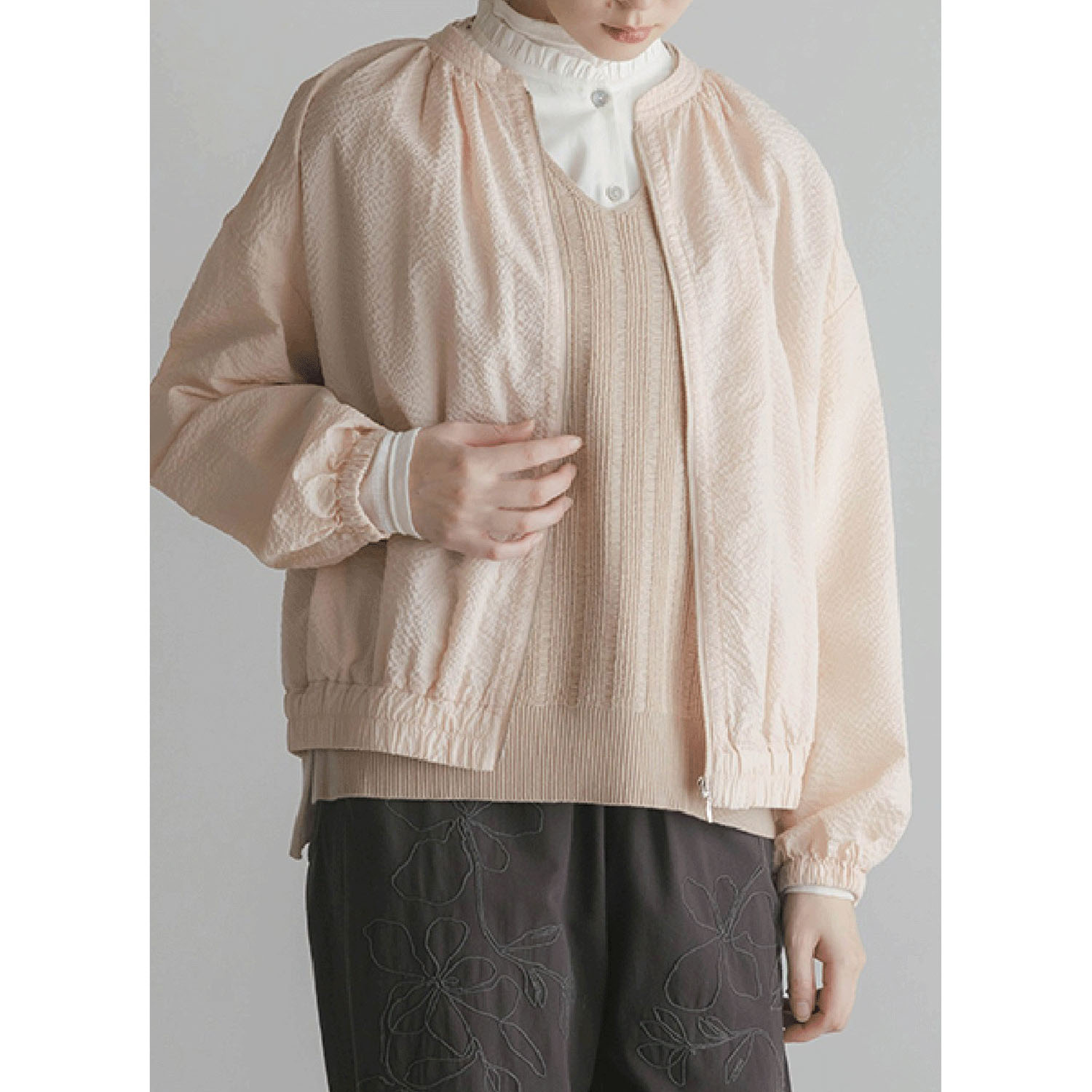 LILASIC リップルストライプブルゾン - 画像14