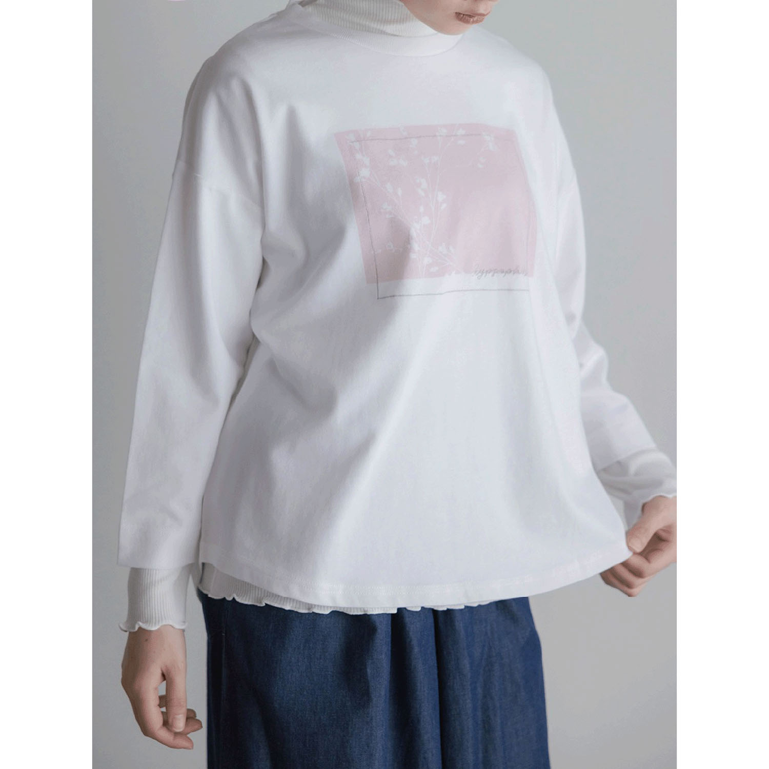 LILASIC シルエットフラワープリントプルオーバー - 画像8