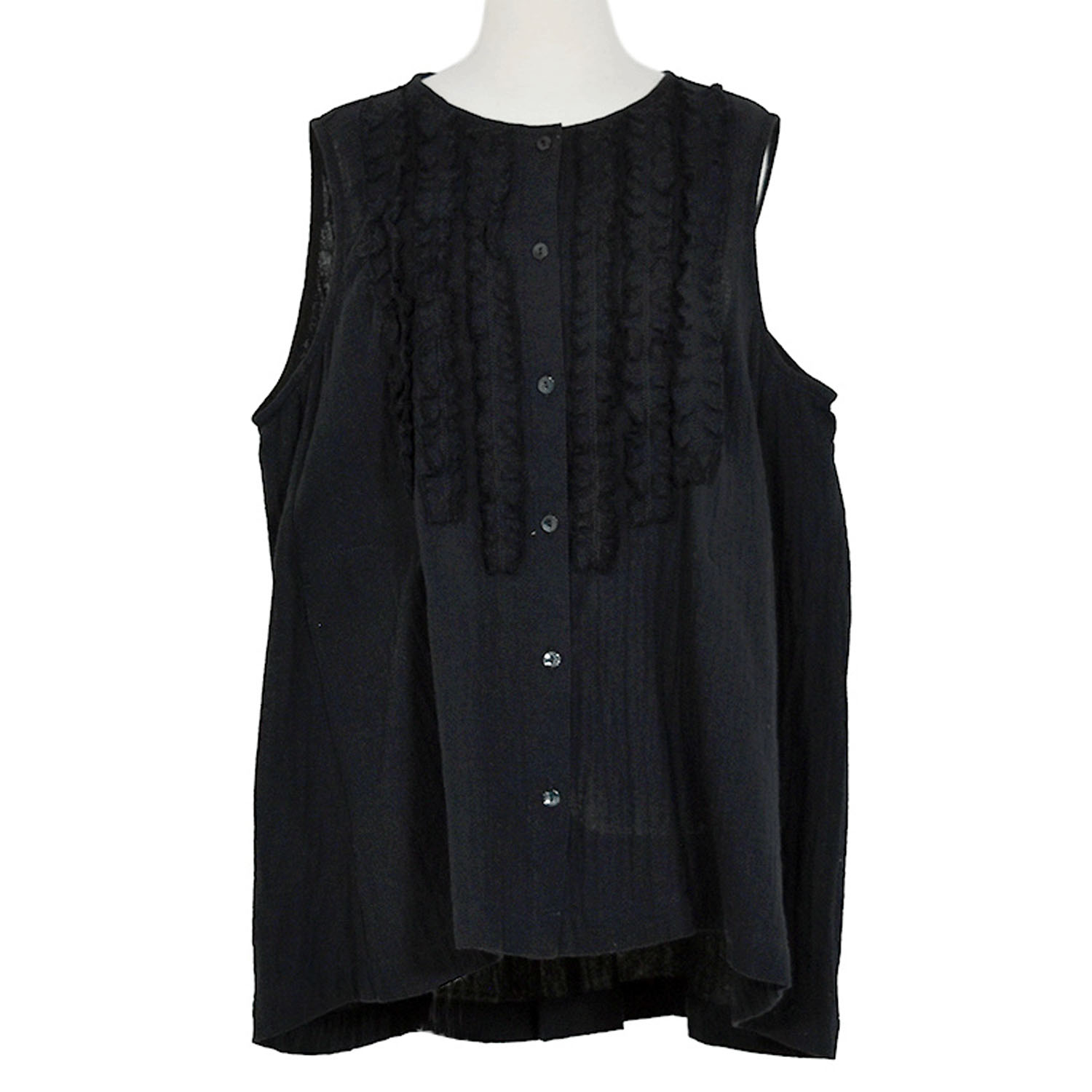 【4月中旬頃入荷予定】LILASIC ハイツイストコットンWガーゼフリルジレ - 画像6