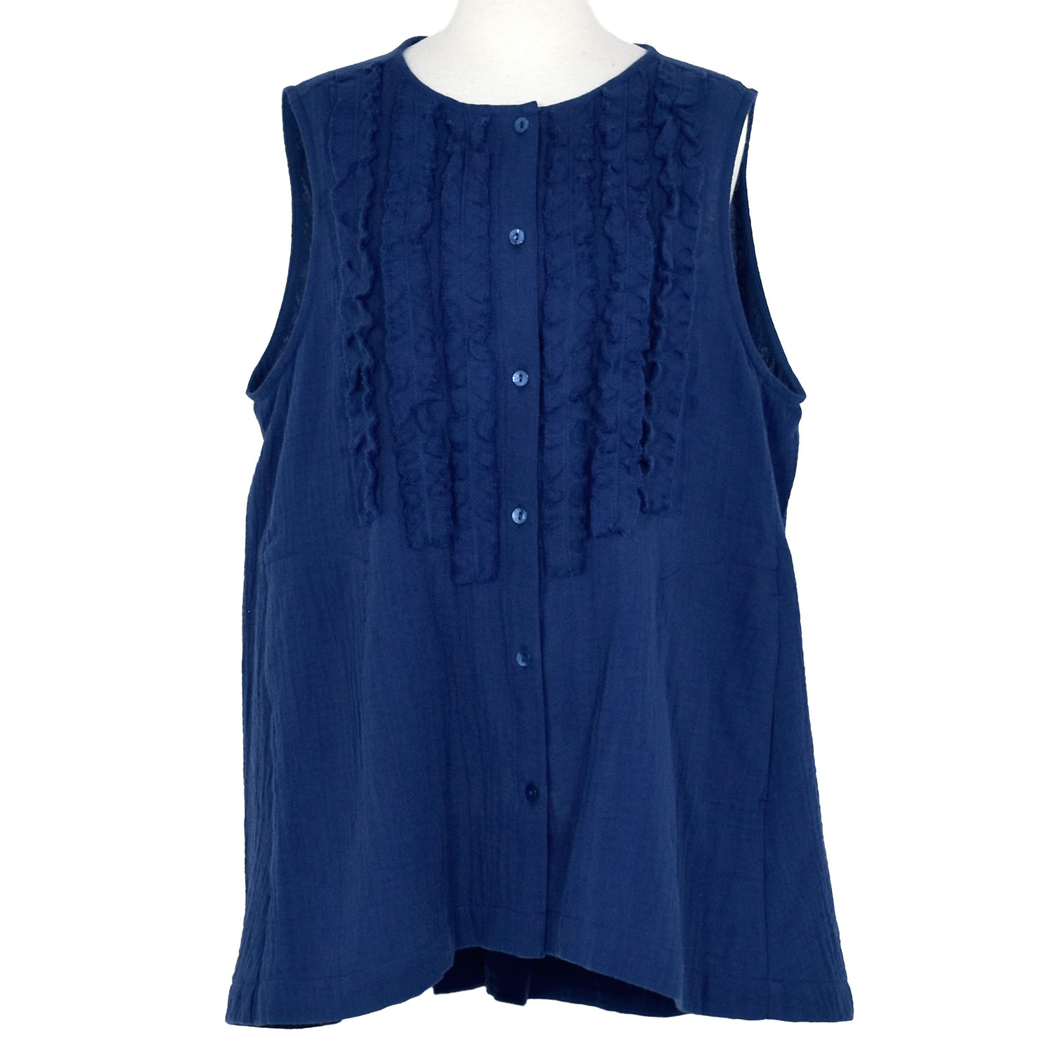 【4月中旬頃入荷予定】LILASIC ハイツイストコットンWガーゼフリルジレ - 画像9