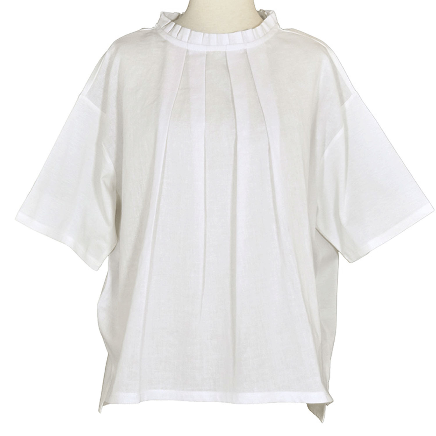 【4月中旬頃入荷予定】LILASIC シルケット天竺フリルカラーTシャツ - 画像5