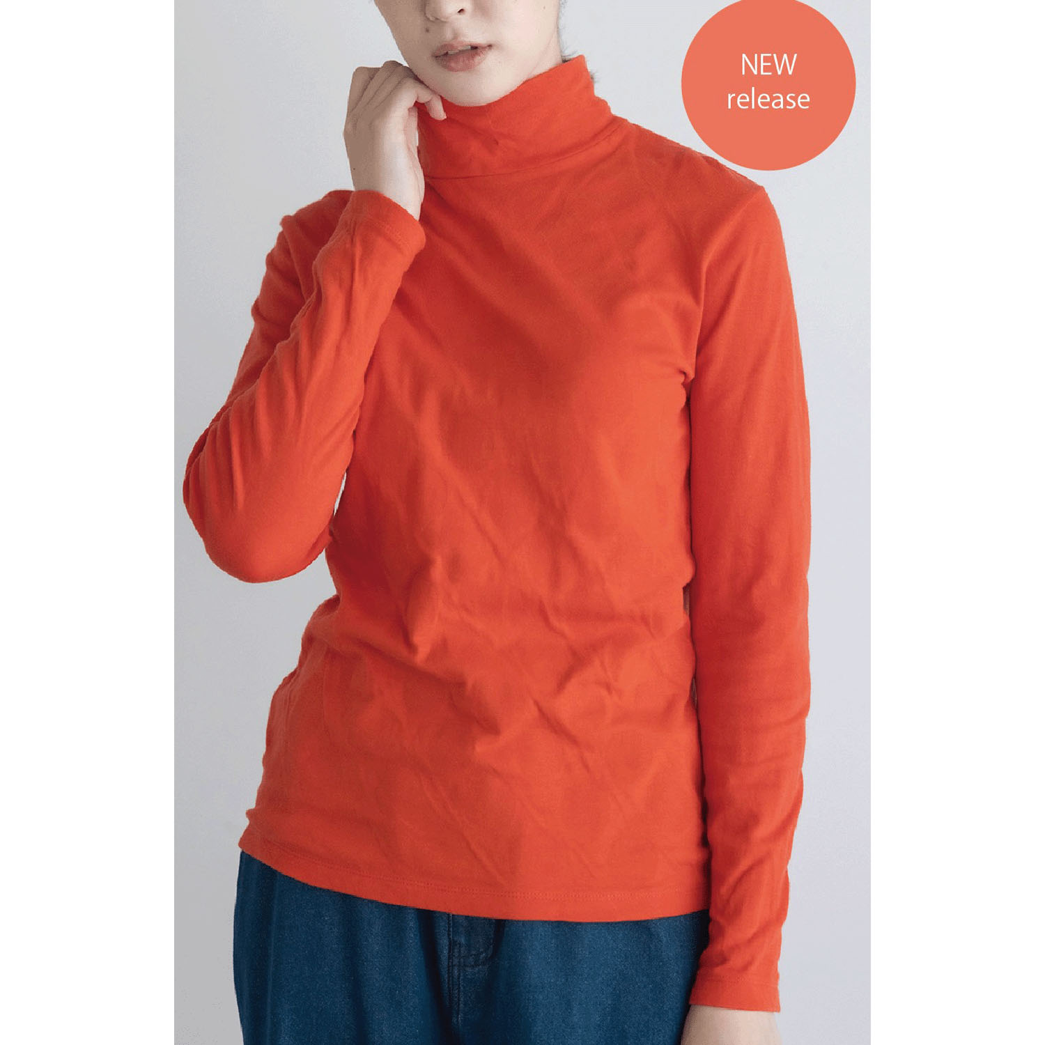 LILASIC 接結ジャカードハイネックプルオーバー - 画像1