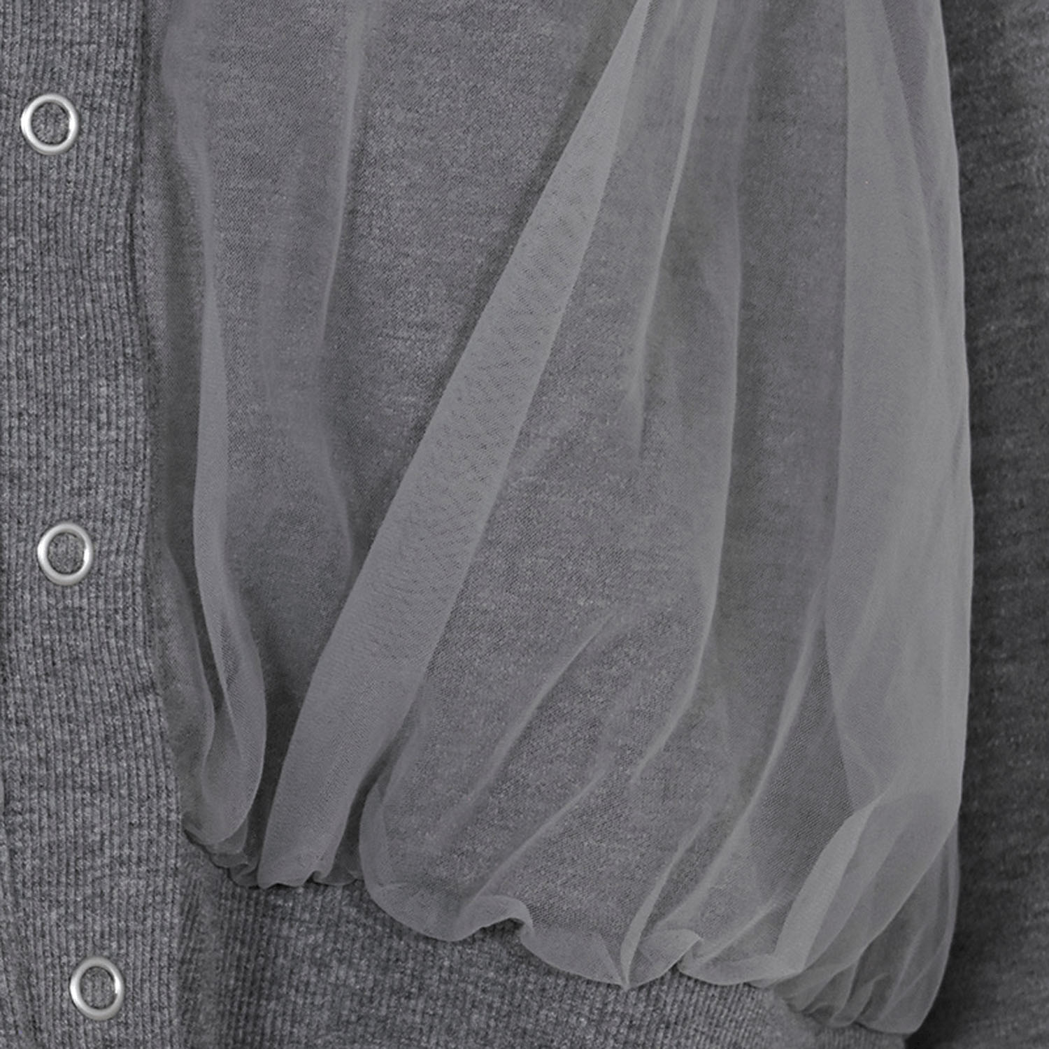 LILASIC チュールレイヤード裏起毛カーディガン - 画像6