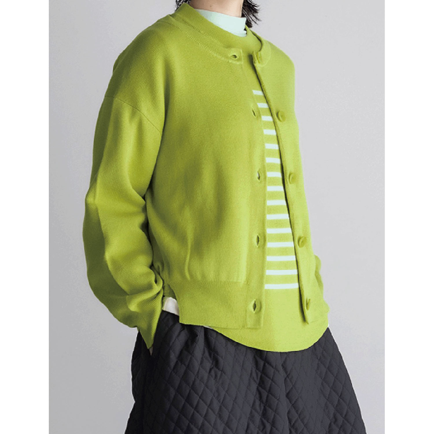 LILASIC ミラノリブニットカーディガン - 画像1