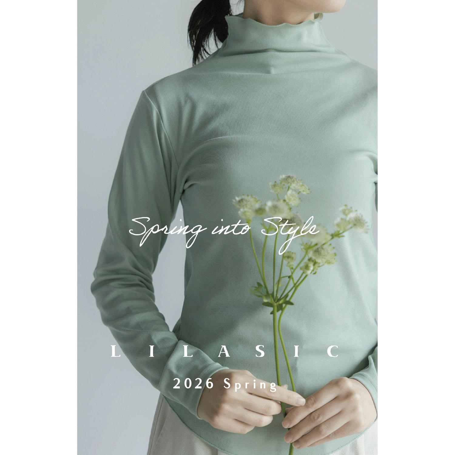 LILASIC ベアフライスボトルネックプルオーバー