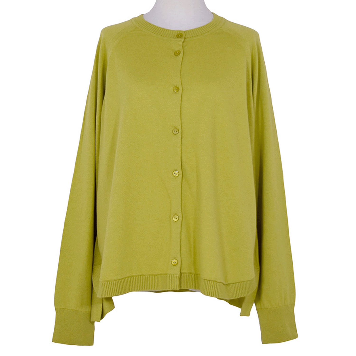 LILASIC コットンシルクラウンドヘムニットカーディガン - 画像7