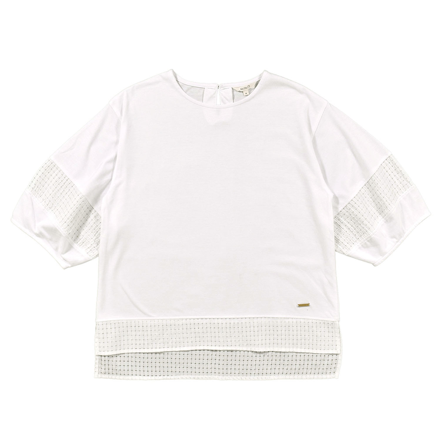 Keitto 布帛切り替えランタンスリーブカットプルオーバー - 画像5