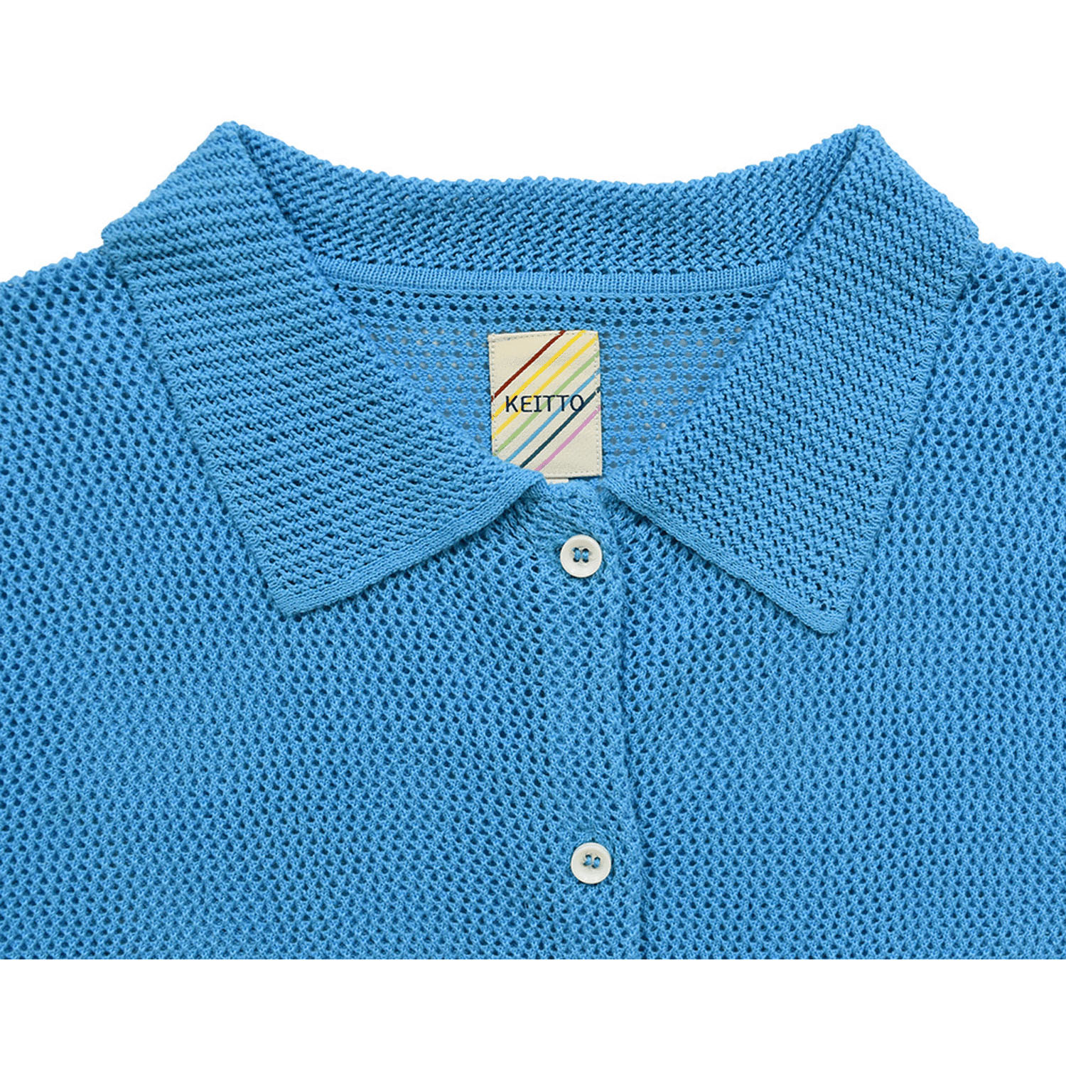 Keitto襟付きメッシュカーディガン - 画像8