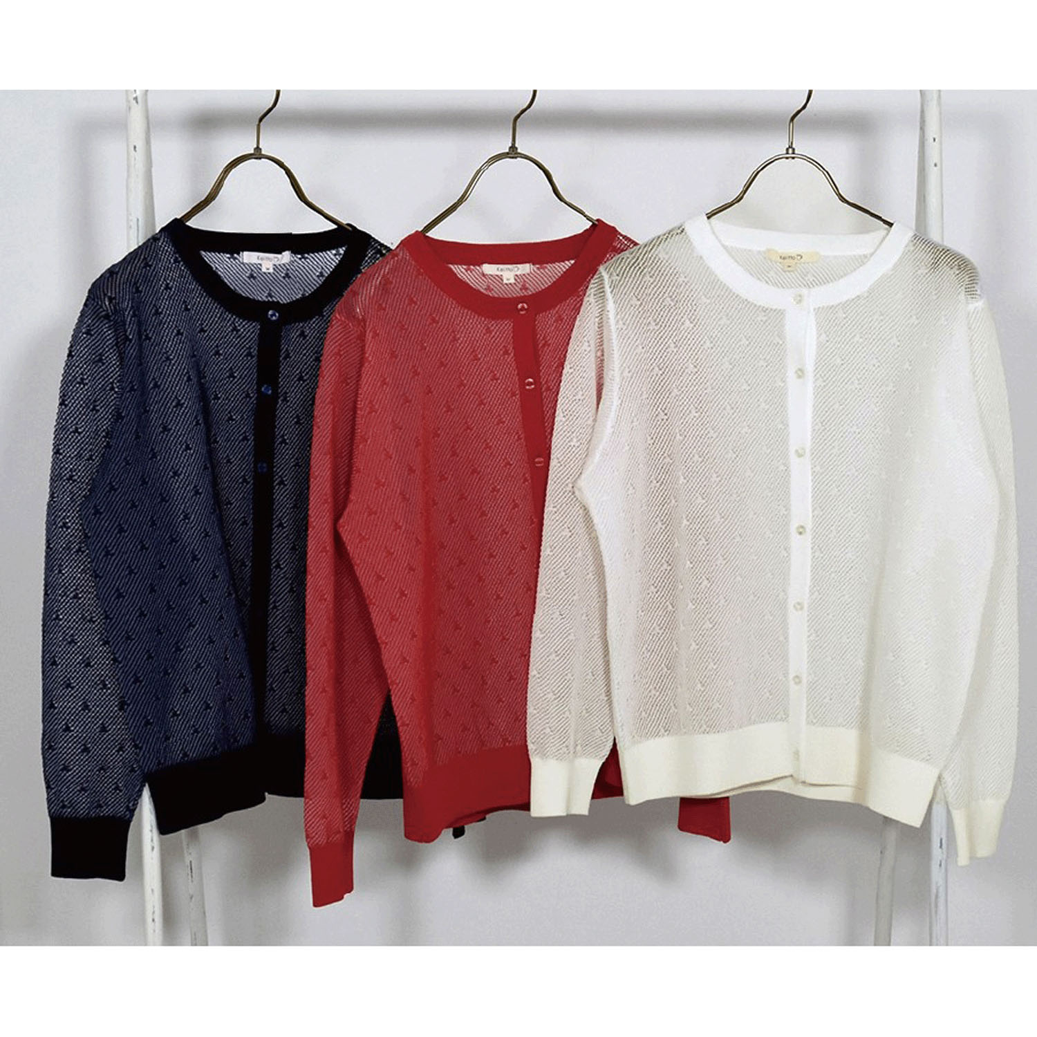 Keitto キャンプボタン付きシアーカーディガン