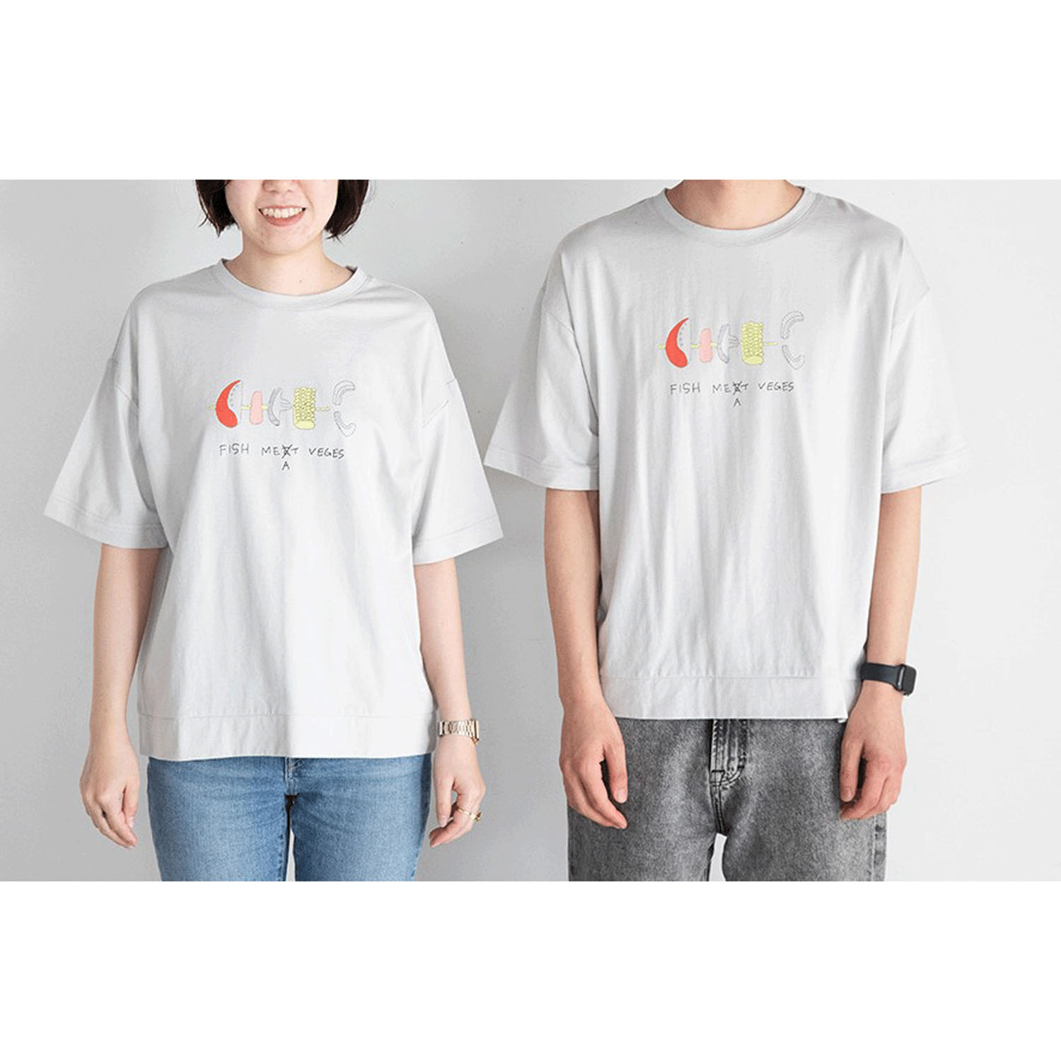 Keitto BBQプリントゆったりサイズTシャツ