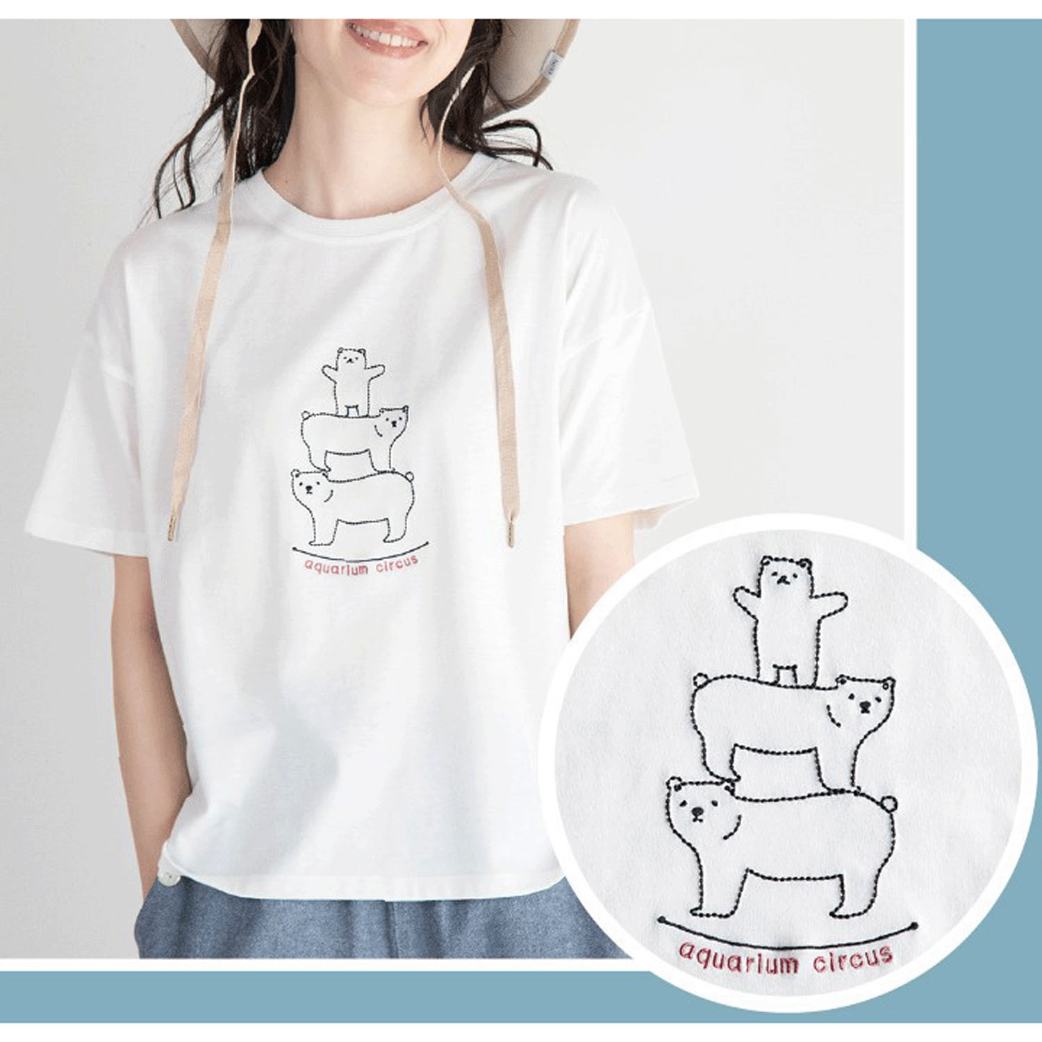 Keitto 水族館刺繍Tシャツ - 画像5