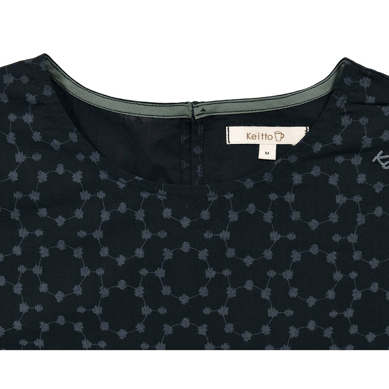 Keitto 刺繍風ドット柄プリントプルオーバー - 画像14