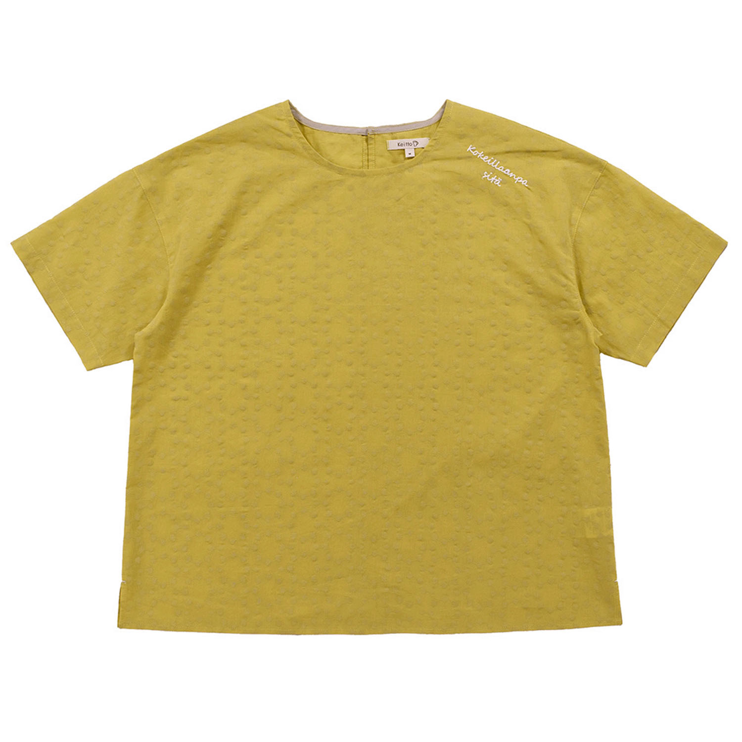 Keitto 刺繍風ドット柄プリントプルオーバー - 画像5