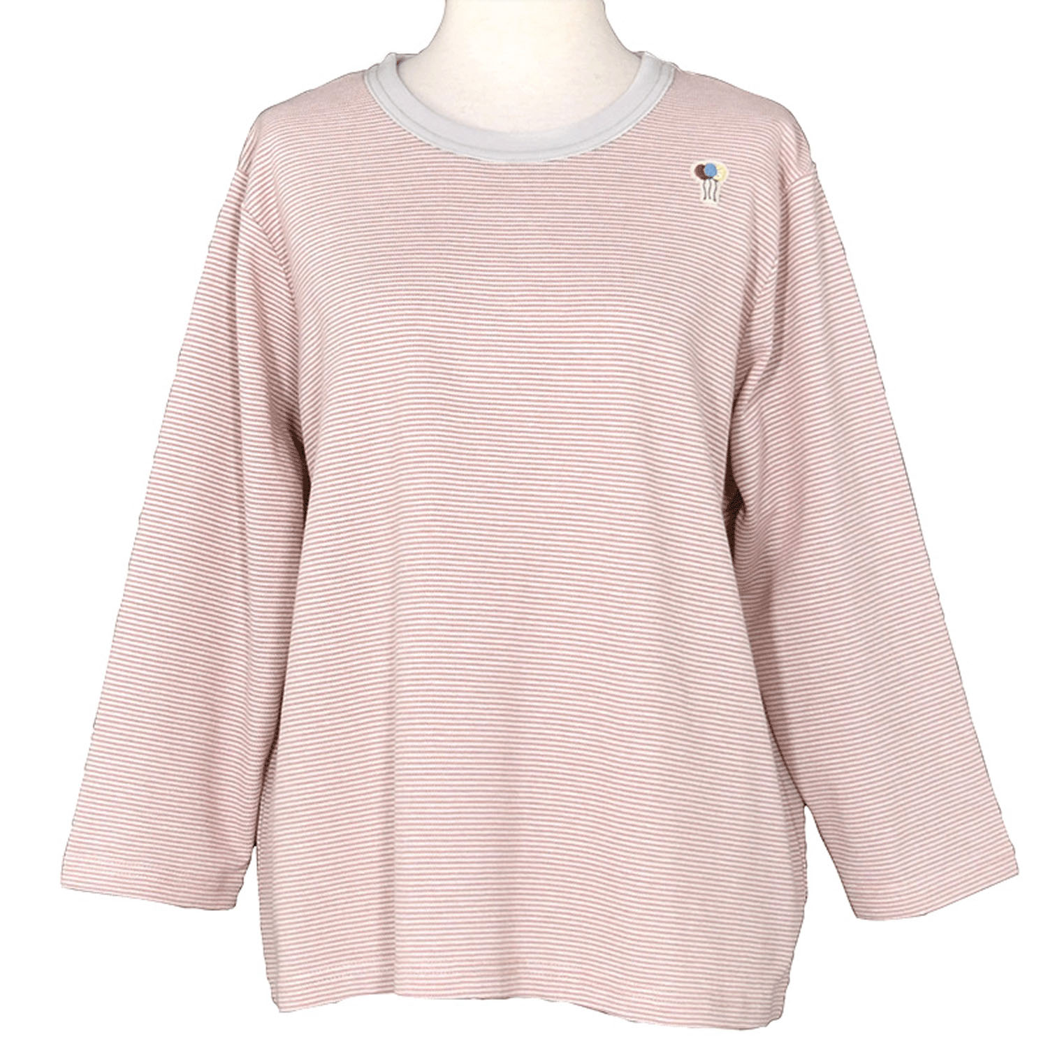 Keitto 配色ワッフル＆ボーダーリンガープルオーバー