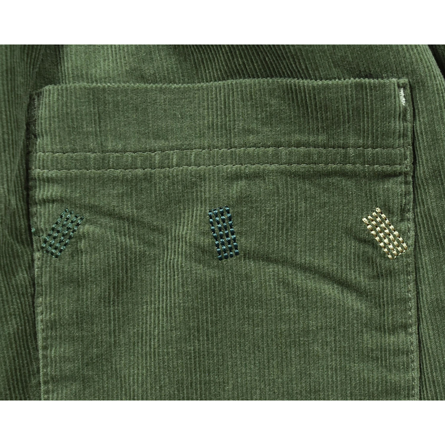 Keitto 刺し子風刺繍入りストレートパンツ - 画像15