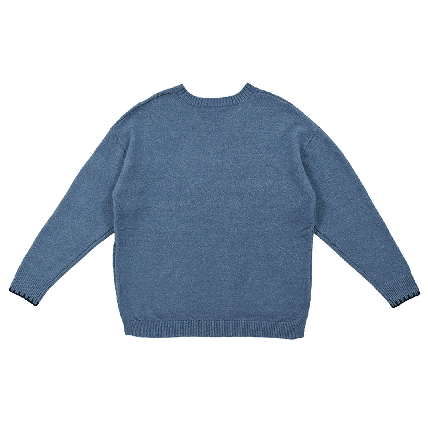 Keitto 編地切り替えブランケットステッチ入りニットプルオーバー - 画像8