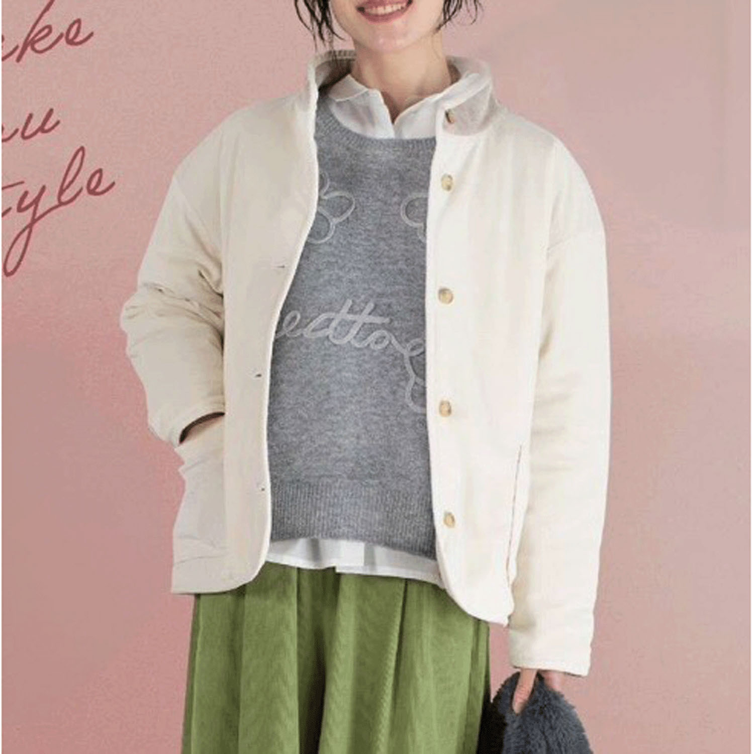 Keitto つながるお花のコード刺繍ニットプルオーバー - 画像1