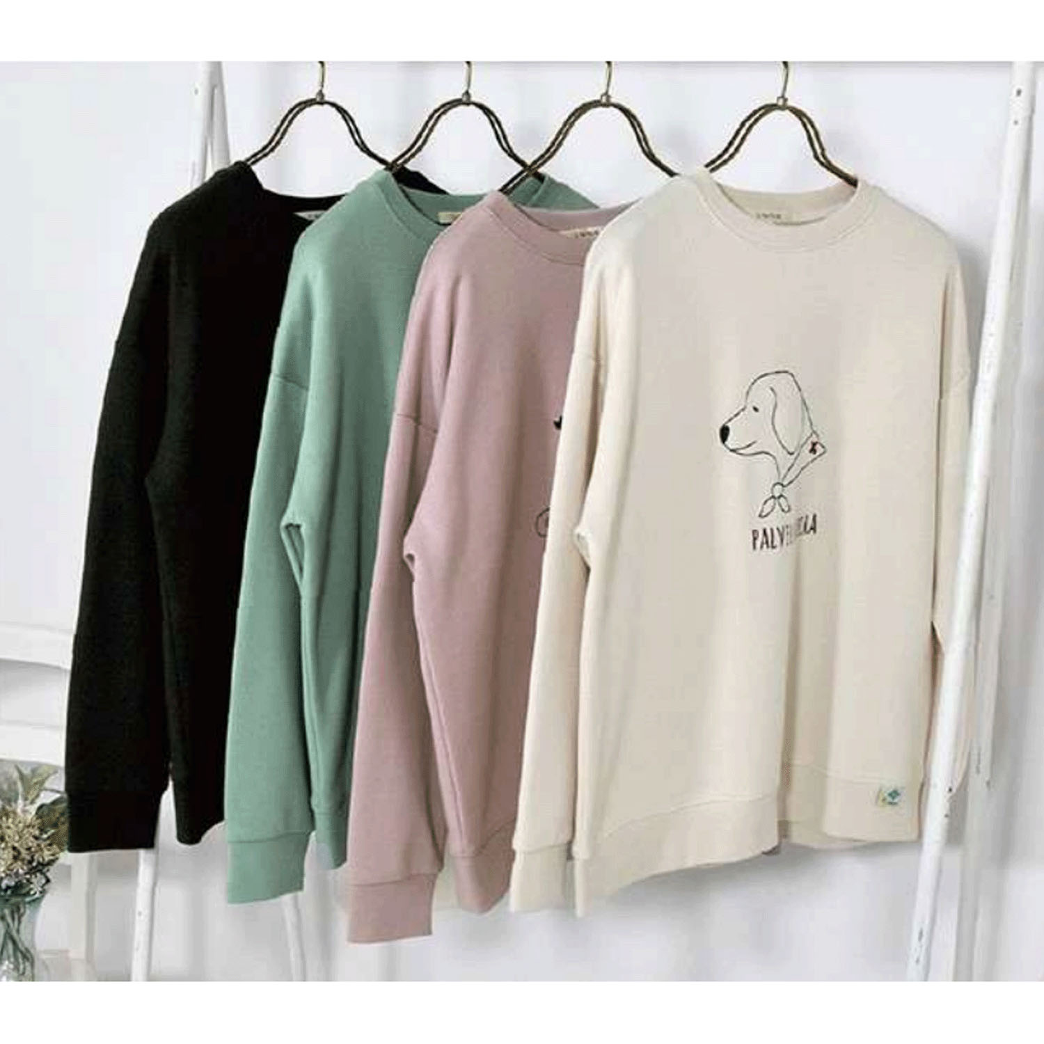 Keitto 楽器＆介助犬刺繍スウェットプルオーバー - 画像1