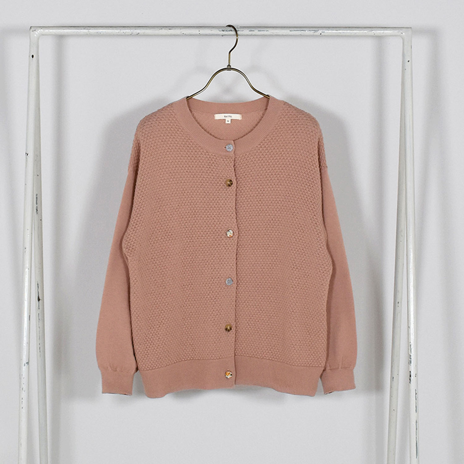 Keittoいろいろボタン春色カーディガン - 画像2