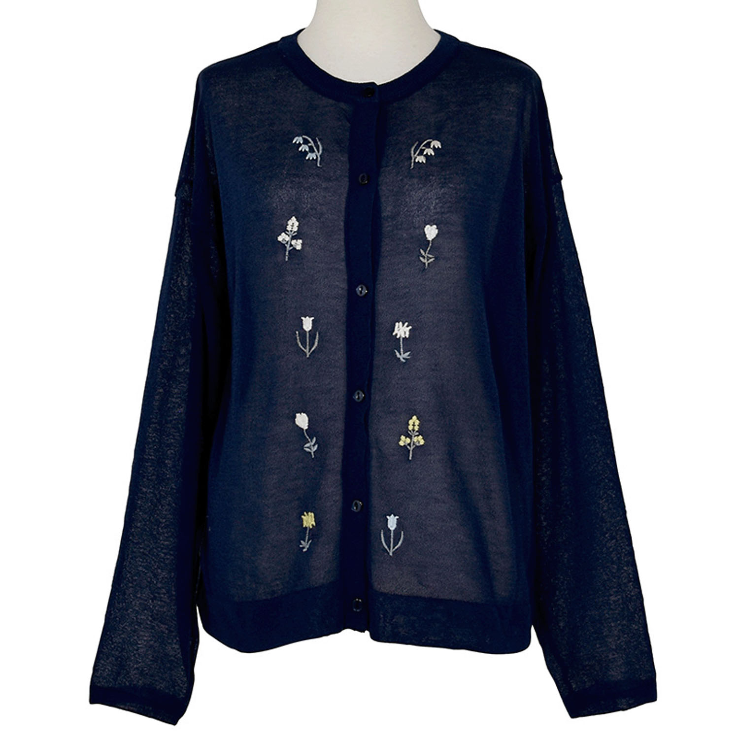 Keitto 草花刺繍シアーニットカーディガン - 画像13