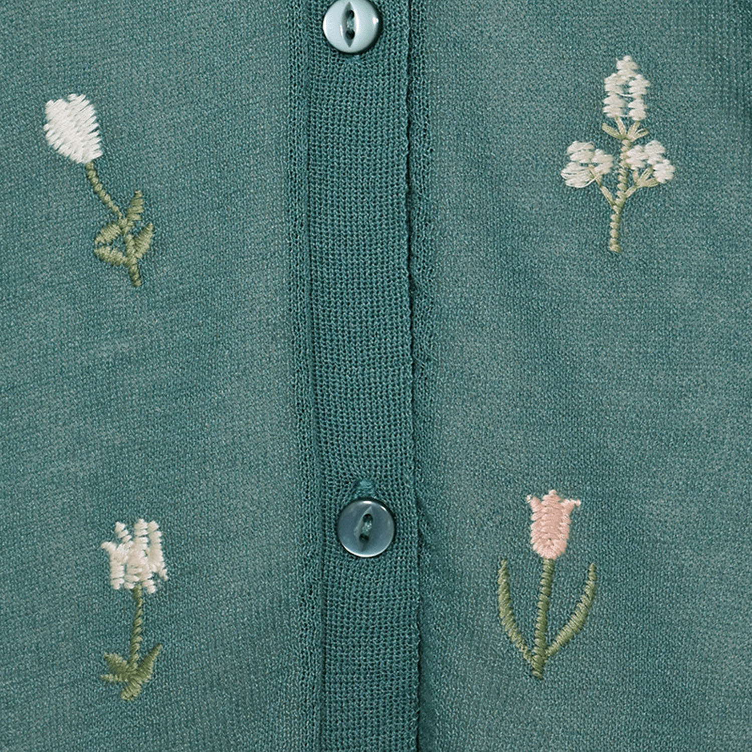 Keitto 草花刺繍シアーニットカーディガン - 画像9