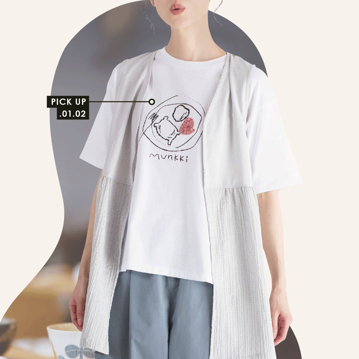 【4月中旬頃入荷予定】Keitto お菓子＆アートプリントTシャツ - 画像1