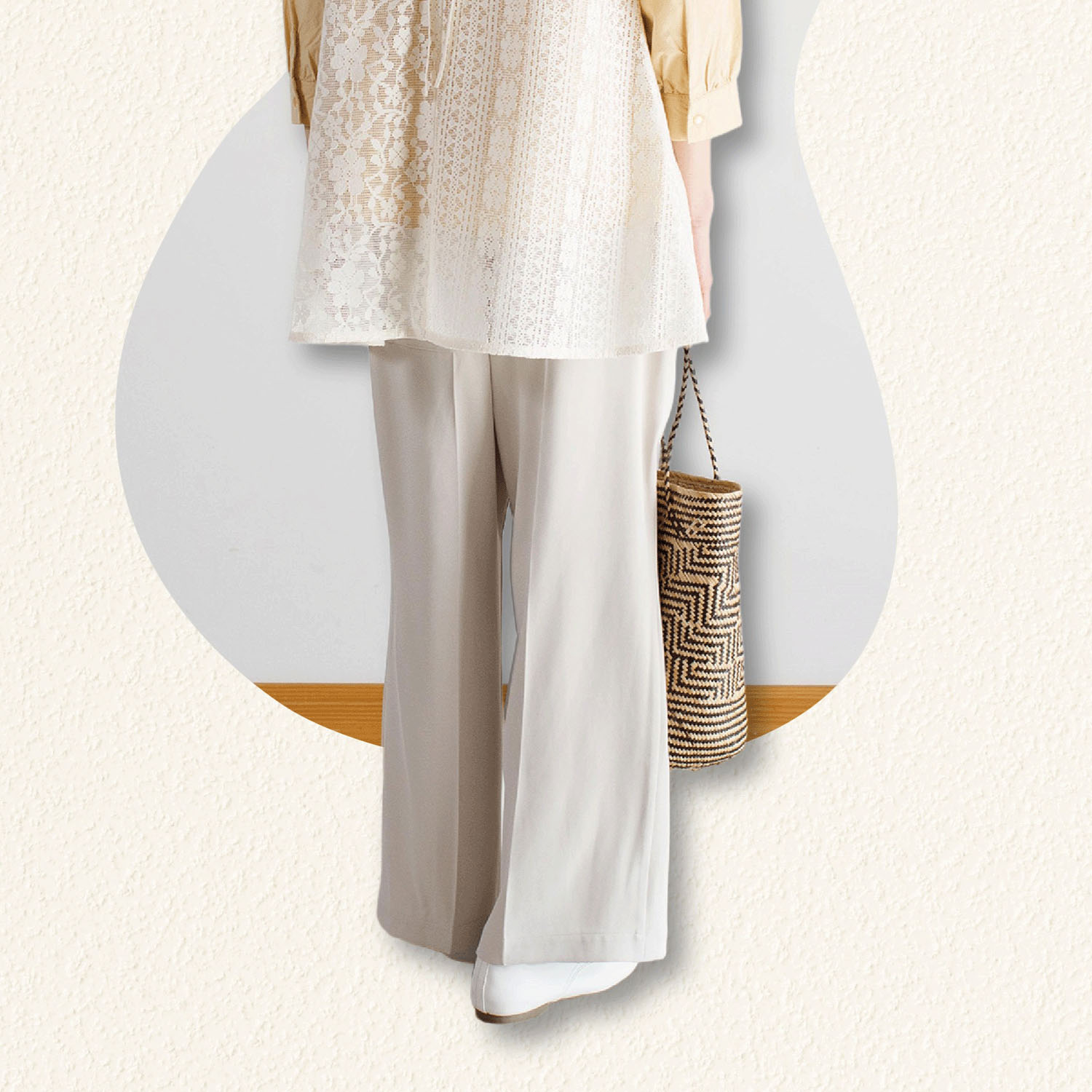 【4月中旬頃入荷予定】Keitto イージーフレアワイドパンツ - 画像6