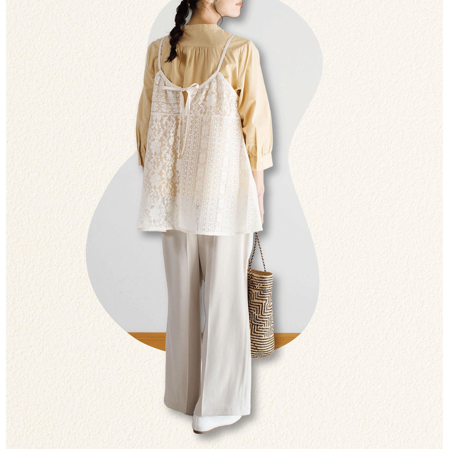 【4月中旬頃入荷予定】Keitto イージーフレアワイドパンツ - 画像7