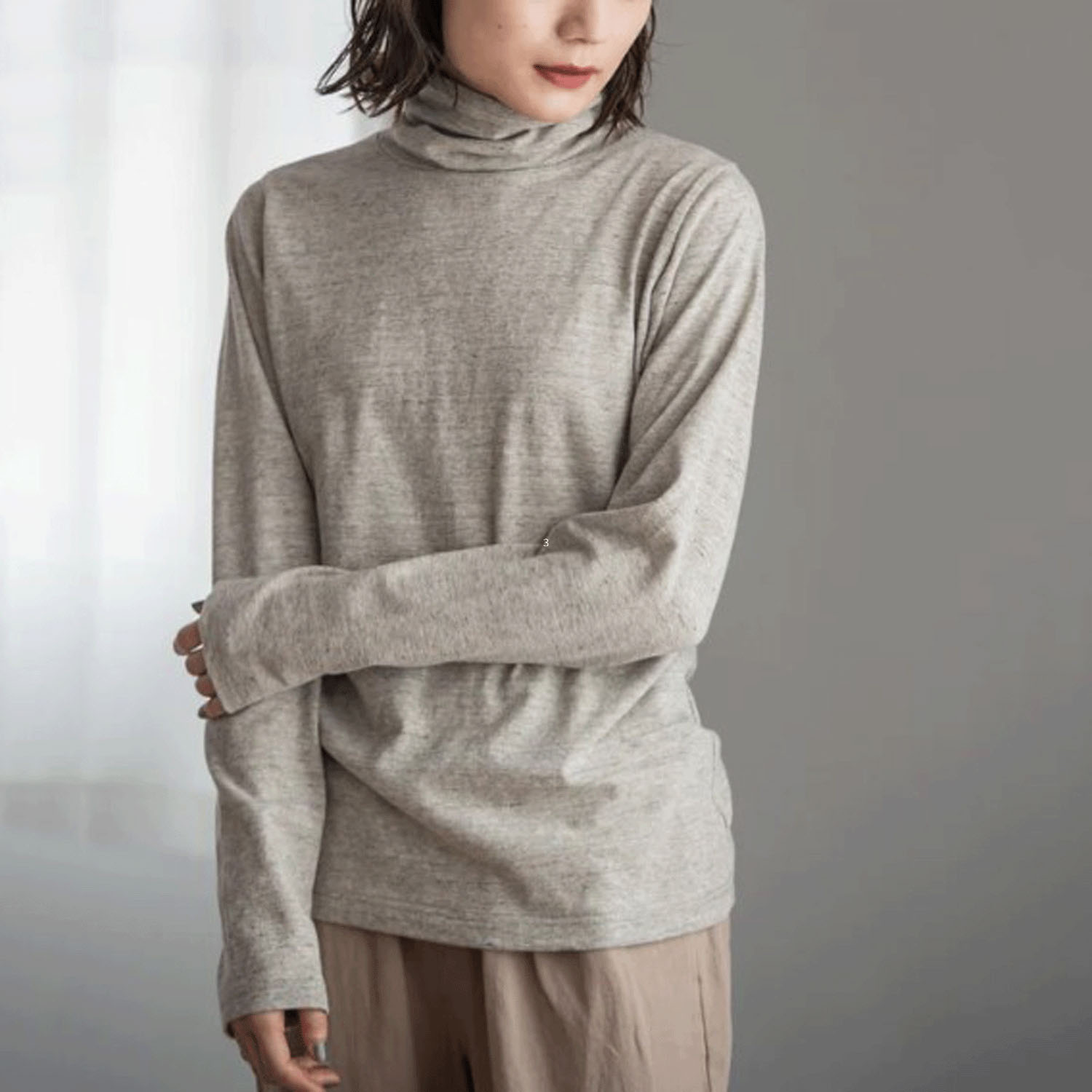 YARRA エコリバイバルタートルプルオーバー - 画像1