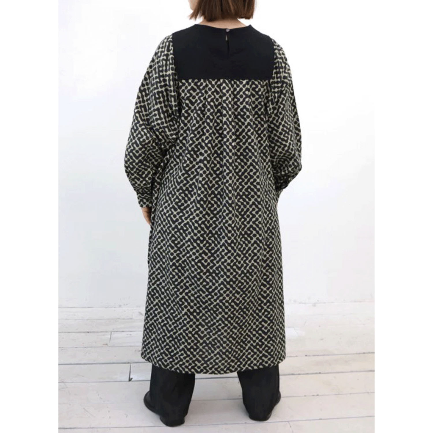 douxbleu インドプリントキルトヨークワンピース - 画像3