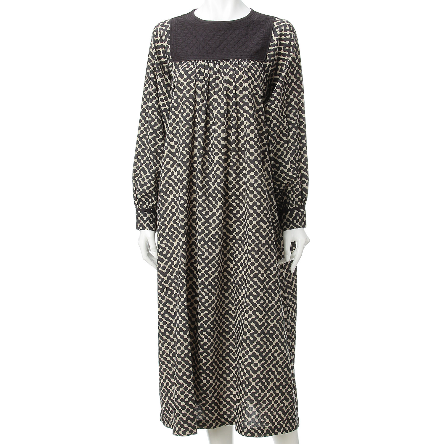 douxbleu インドプリントキルトヨークワンピース - 画像4