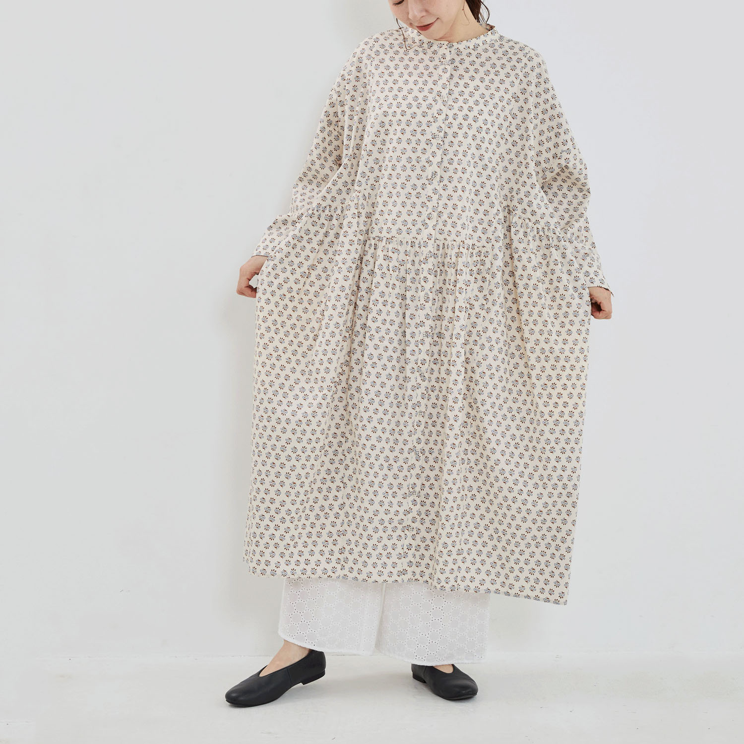 【Insta Live】YURK geniet van ボタニカルプリントギャザーワンピース - 画像6