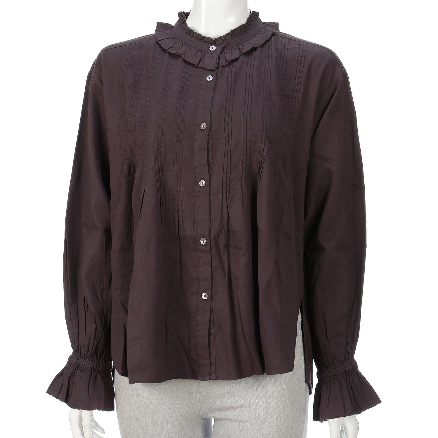 doux bleu フリルカラーブラウス - 画像2