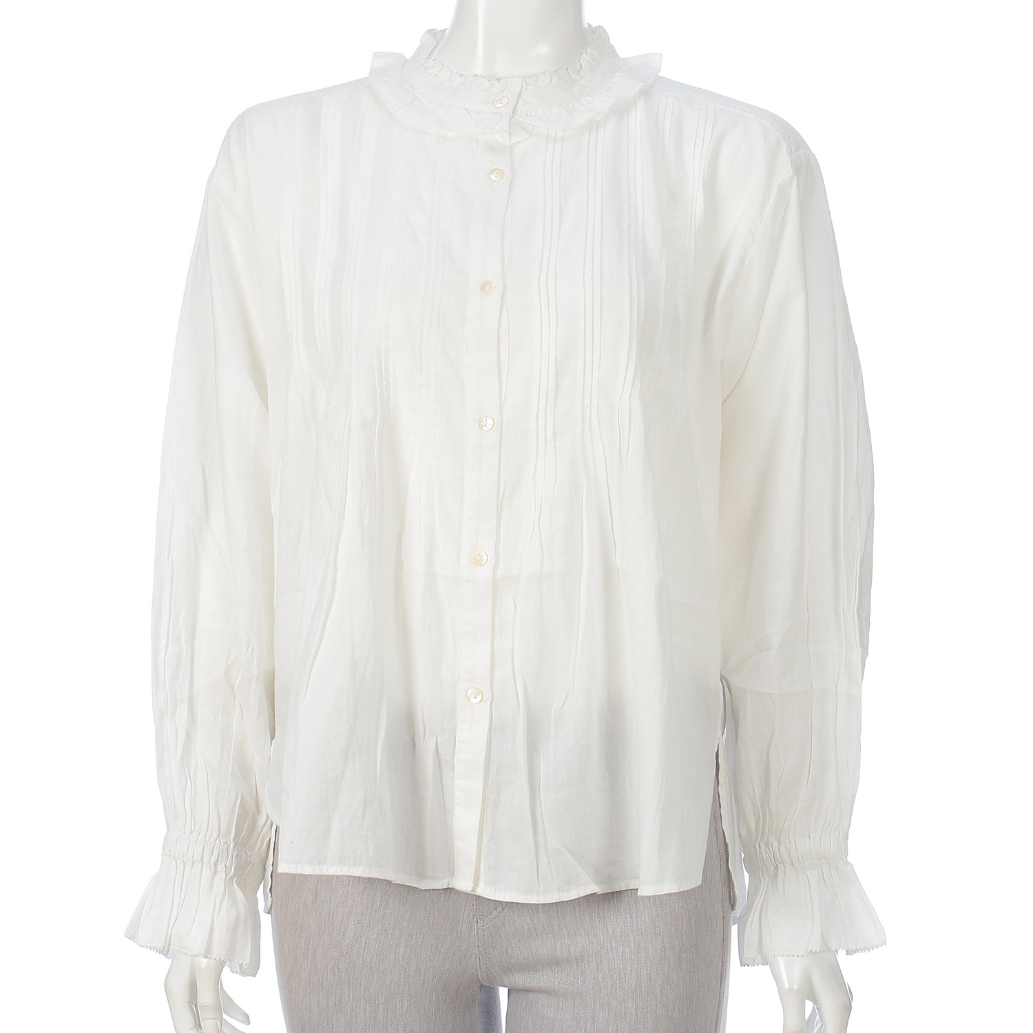 doux bleu フリルカラーブラウス - 画像3