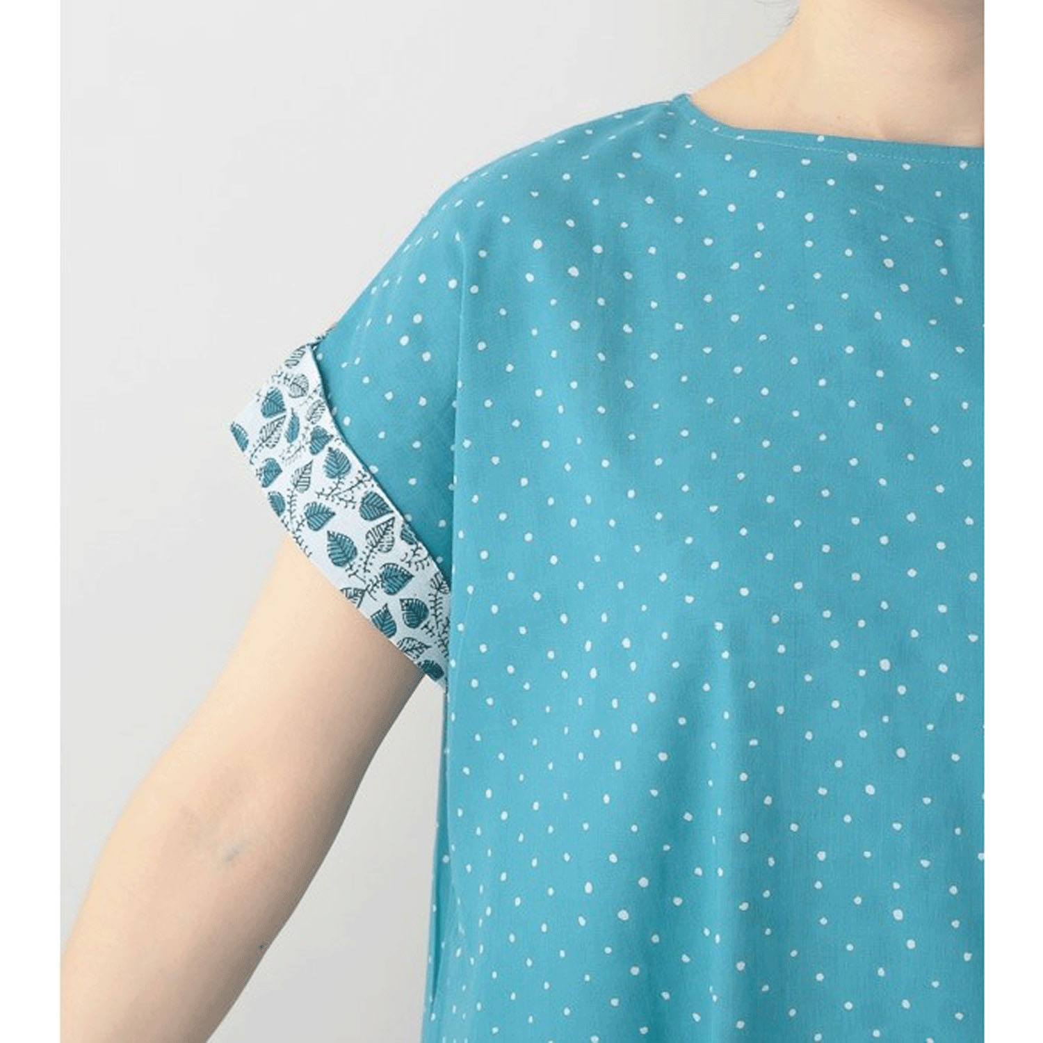 東京かんかん リーフ＆ドットプリントリバーシブルワンピース - 画像9