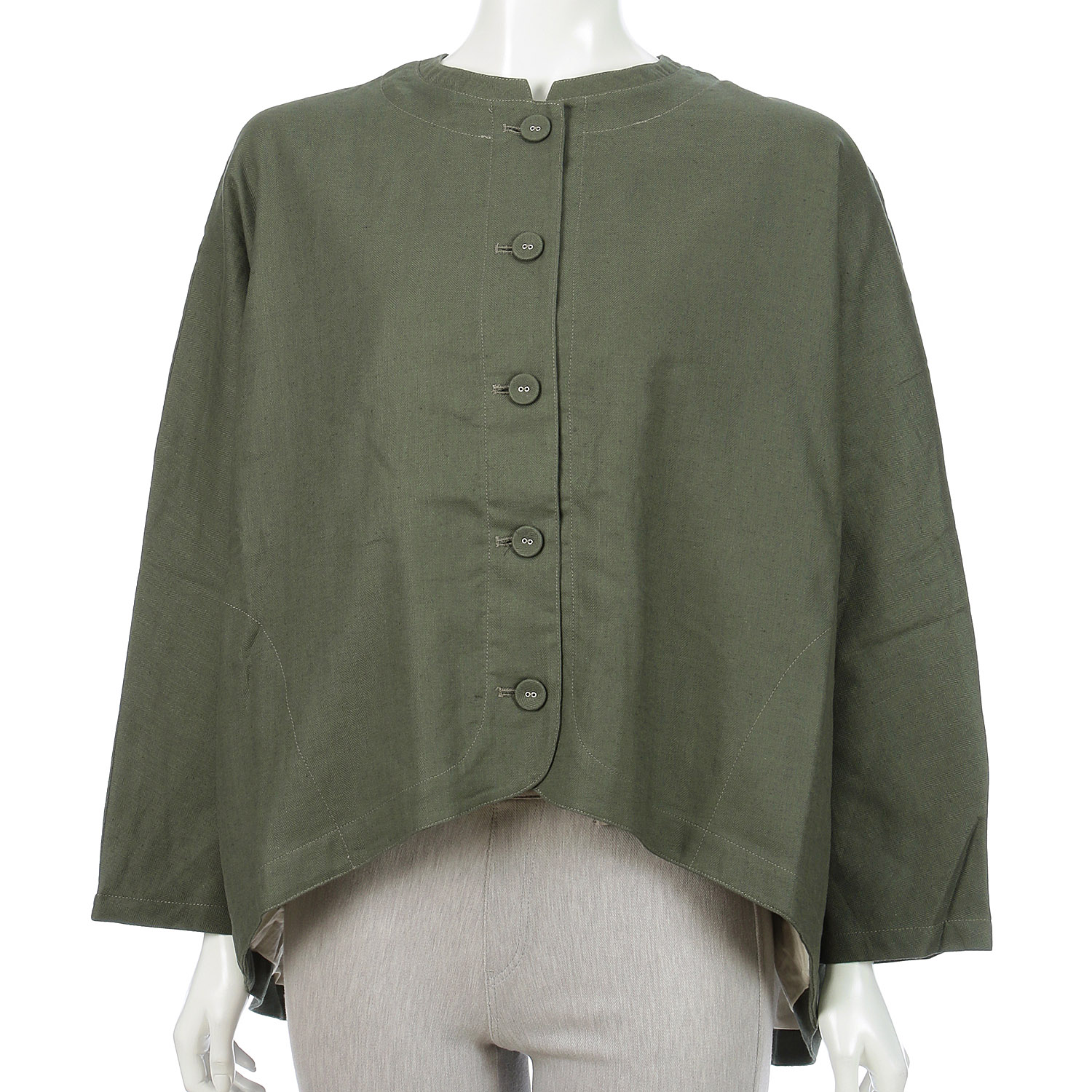 YURK genite van リネンコットンバルーンジャケット - 画像11