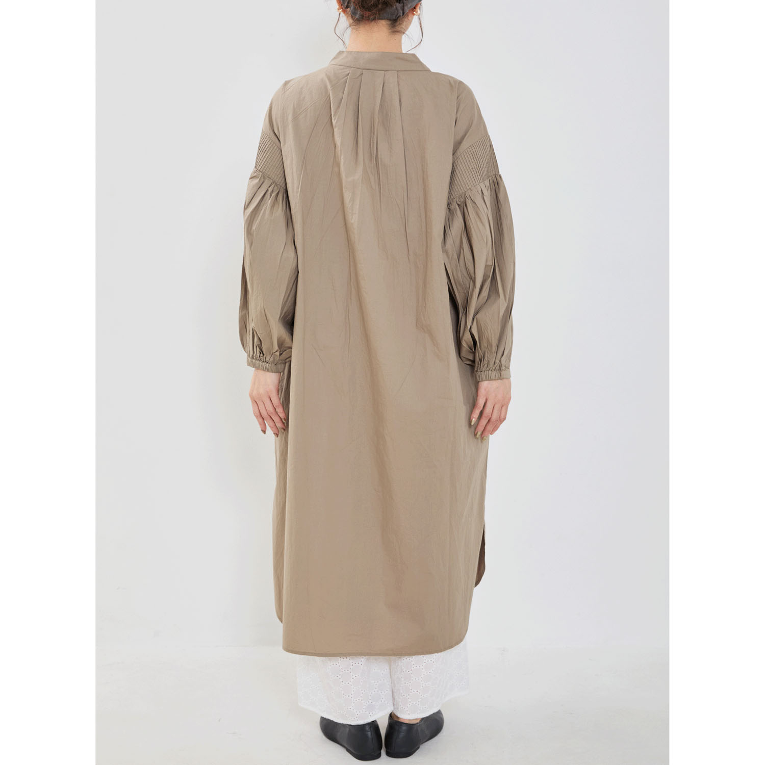 YURK genite van ポプリンネックタックワンピース - 画像3