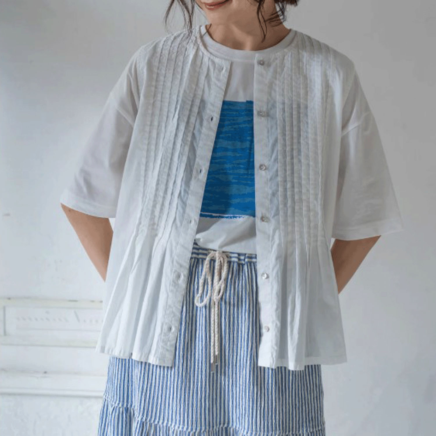 YARRA INDIAピンタックベスト - 画像7