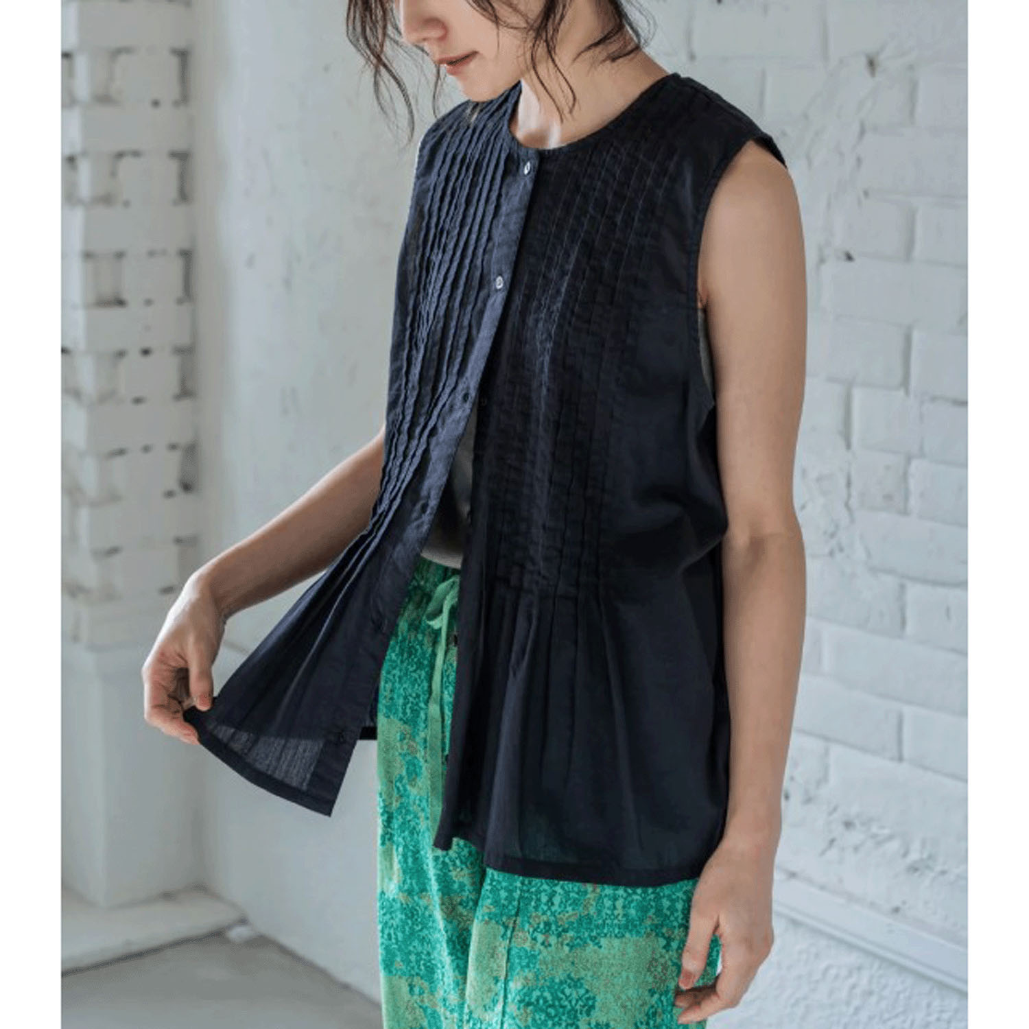 YARRA INDIAピンタックベスト