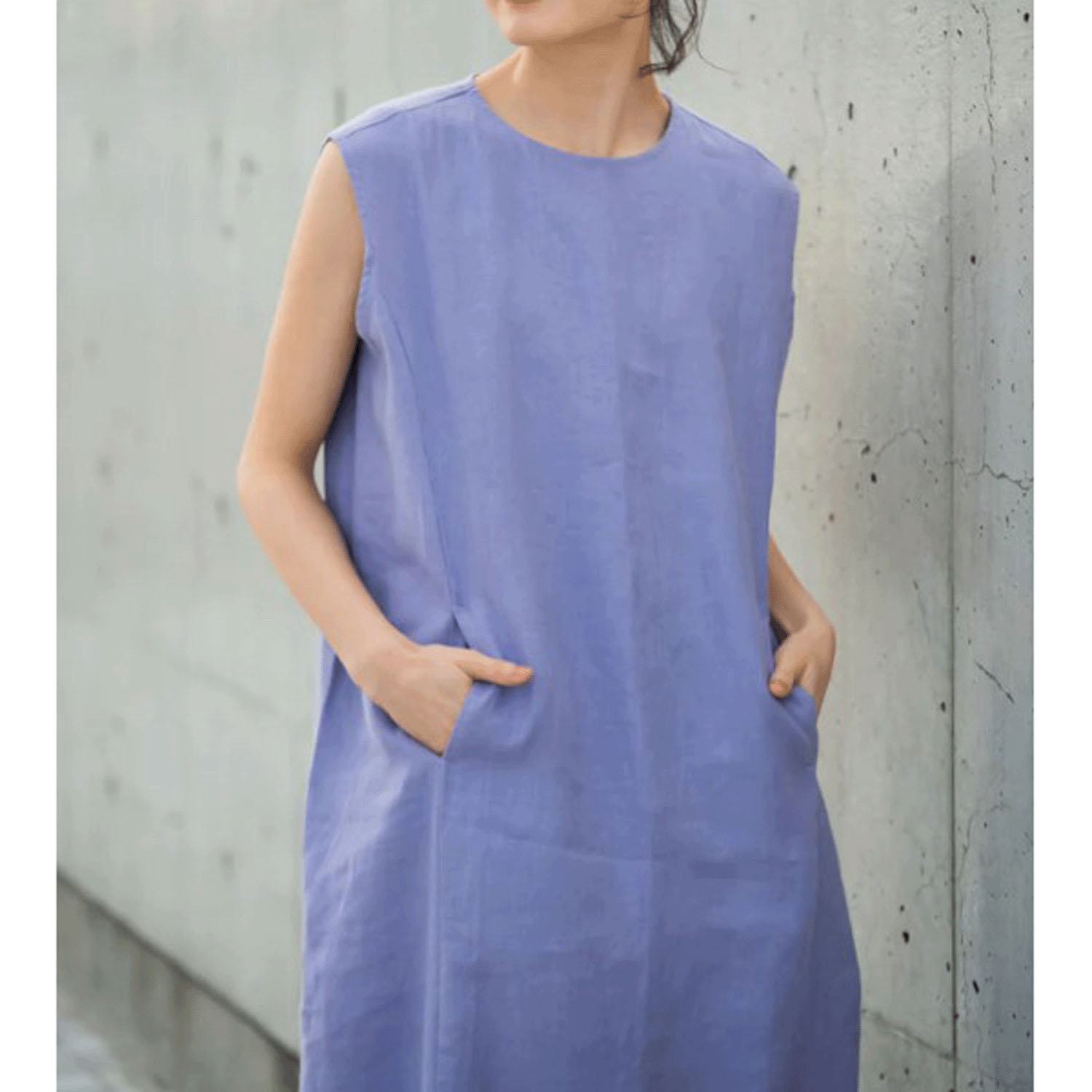 【Insta Live】YARRA リトアニアリネンノースリーブワンピース - 画像17