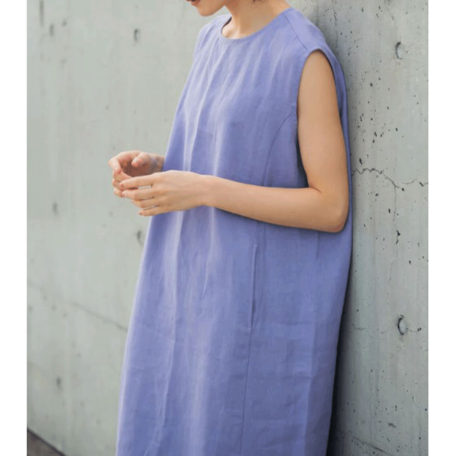 【Insta Live】YARRA リトアニアリネンノースリーブワンピース - 画像18